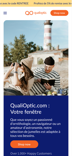 QualiOptics Landing Page